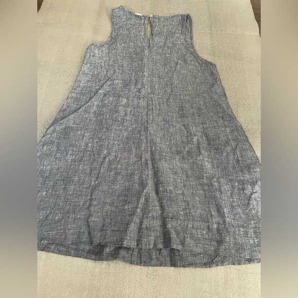 ❤️2/$50❤️[S]Rachel Ashwell Blue Gray Sleeveless Linen Tank Dress - Picture 8 of 8